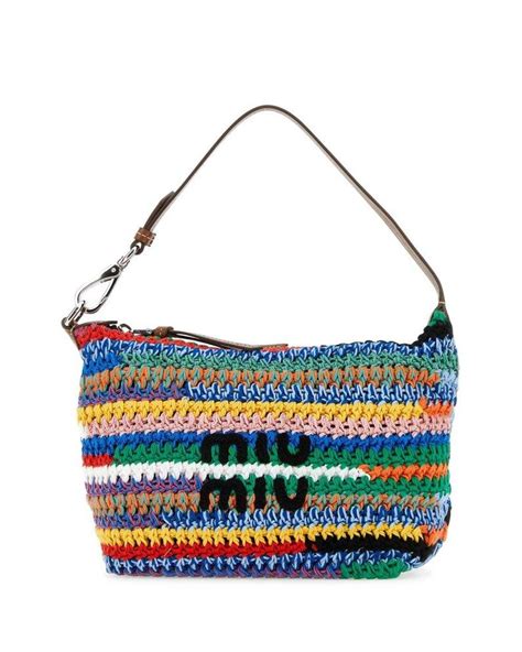 miu miu colorful crochet bag|MIU MIU Multi.